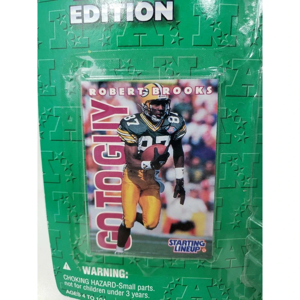 Robert Brooks  Green Bay Packers 1996 Starting Lineup NFL action figure NIB Pack